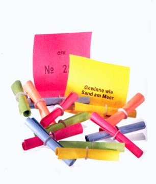 Bunte Lose mit Nummern